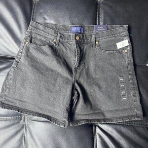 Gap Denim Mom 5"‎ Shorts Gray Stretch Mid Rise Easy Through Hip & Thigh 16/33